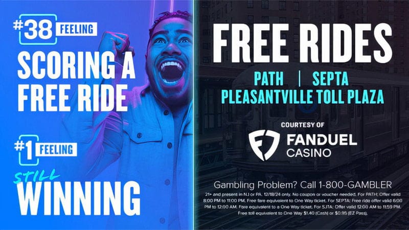 FanDuel Casino Sponsors Tolls and Free Rides in New Jersey and Pennsylvania